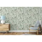 DUTCH WALLCOVERINGS Tapet Flamingo, verde mentă