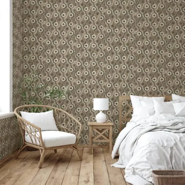 DUTCH WALLCOVERINGS Tapet „Galactic”, maro și alb