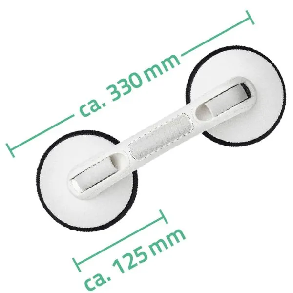 RIDDER Șină de sprijin, cu ventuză, „Premium”, alb, 12,5 cm, 80 kg
