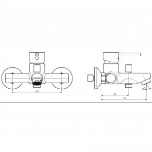 SCHÜTTE Baterie mixer de duș și cadă „LAURANA”, crom