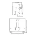 SCHÜTTE Baterie mixer de baie DENVER, negru mat