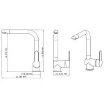 SCHÜTTE Baterie mixer de chiuvetă RIO, negru mat