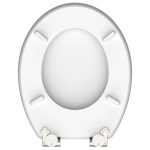 SCHÜTTE Scaun toaletă GREY STEEL închidere silențioasă extralucios MDF