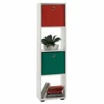 FMD Raft vertical cu 4 compartimente, alb