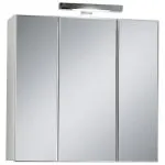 FMD Dulap de baie cu oglindă, alb, 70x19x67,6 cm