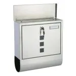 HI Cutie de scrisori cu suport ziare, 30,5×9,6×33,5 cm oțel inoxidabil