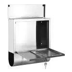 HI Cutie de scrisori cu suport ziare, 30,5×9,6×33,5 cm oțel inoxidabil