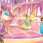 Komar Fototapet mural „Glitze Party Princess”, roz, 368×254 cm