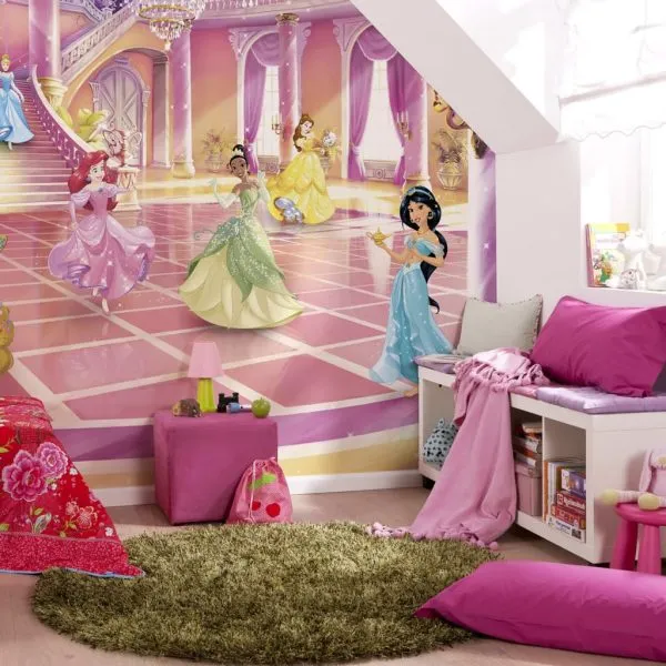 Komar Fototapet mural „Glitze Party Princess”, roz, 368×254 cm