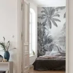 Komar Fototapet mural Lac Tropical alb & negru, 200×270 cm