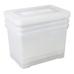 Curver Set cutii de depozitare „Handy”, 3×65 L, transparent