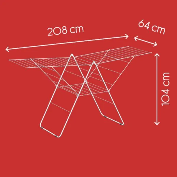 Metaltex Uscător de rufe cu aripi „Amsterdam”, 32 m