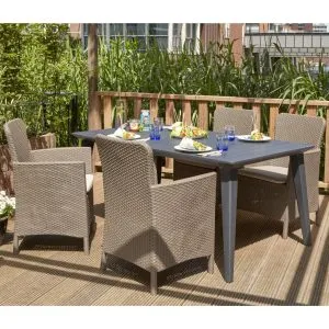 Keter Scaun de exterior Miami, cappuccino, 216833