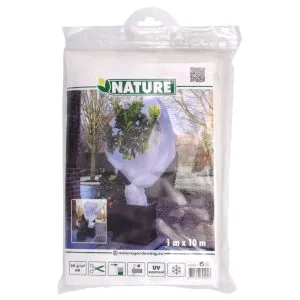 Nature Husă anti-îngheț din fleece, alb, 1×10 m, 30 g/m²
