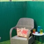 Nature Paravan de grădină cu două fețe, verde, 1,5 x 3 m, PVC