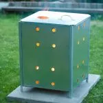 Nature Incinerator de grădină, 46x46x65 cm, oțel galvanizat, pătrat