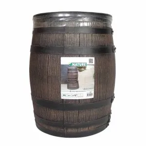 Nature Butoi de apă de ploaie cu aspect de lemn, maro, 38×49,5 cm, 50L