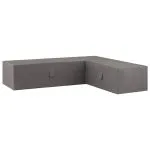 Madison Husă set mobilier de exterior, gri, 320x255x70 cm, stânga