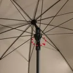 Madison Umbrelă de grădină Patmos Luxe, ecru, 210×140 cm, dreptunghi