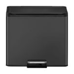EKO Coș de gunoi cu pedală Essential, negru, 2×15 L