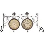 Esschert Design Ceas de exterior cu termometru TF005