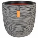 Capi Jardinieră în formă de ou Nature Rib, antracit, 43×41 cm, KOFZ933