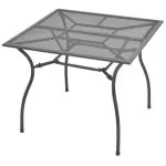 Set mobilier de exterior, 5 piese, antracit, oțel