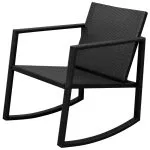 Set mobilier bistro, 3 piese, negru, poliratan