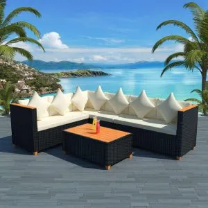 Set mobilier de grădină cu perne
