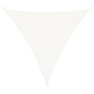 Pânză parasolar din HDPE triunghiulară 3,6×3,6×3,6 m, alb