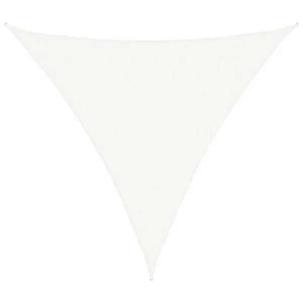 Pânză parasolar din HDPE triunghiulară 3,6×3,6×3,6 m, alb