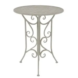 Set mobilier bistro, 3 piese, gri, oțel