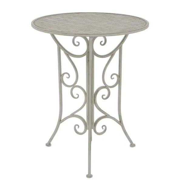 Set mobilier bistro, 3 piese, gri, oțel