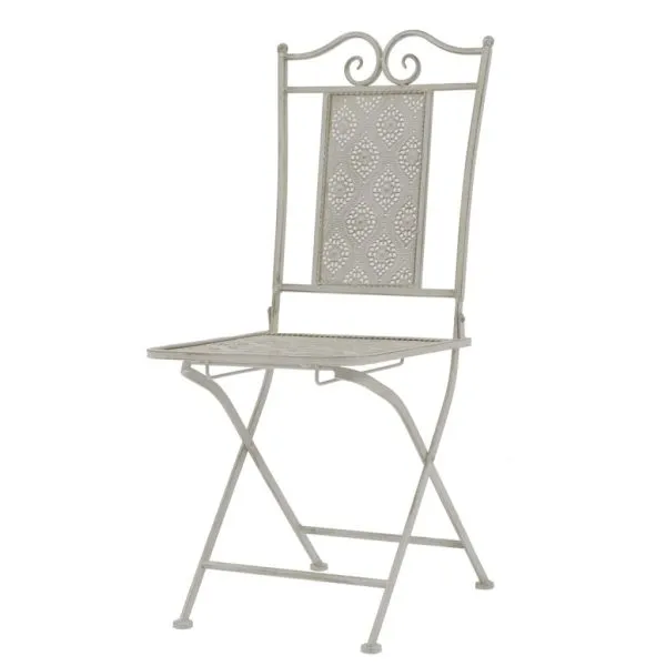 Set mobilier bistro, 3 piese, gri, oțel