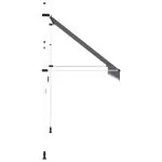 Copertină retractabilă manual, dungi albastru și alb, 300 cm