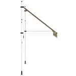 Copertină retractabilă manual, dungi galben și albastru, 250 cm