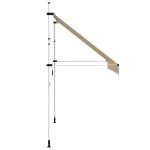 Copertină retractabilă manual, portocaliu și alb, 300 cm, dungi