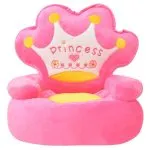 Scaun din pluș pentru copii, Princess, roz