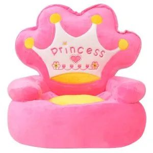 Scaun din pluș pentru copii, Princess, roz