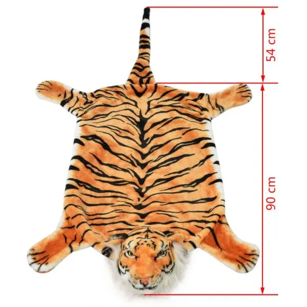 Covor model tigru 144 cm Pluș Maro