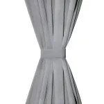 Draperii micro-satin cu bride 2 buc, 140 x 245 cm, gri