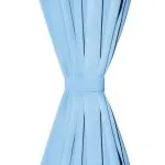 Draperii micro-satin cu bride, 2 buc, 140 x 225 cm, turcoaz