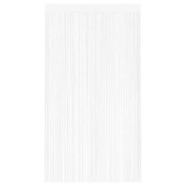 Draperii cu franjuri, 2 buc., 140 x 250 cm, alb