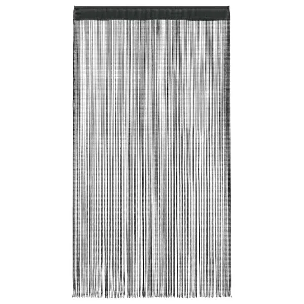 Draperii cu franjuri, 2 buc., 100 x 250 cm, negru