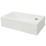 Chiuvetă ceramică dreptunghiulară cu preaplin 46×25,5×12 cm alb