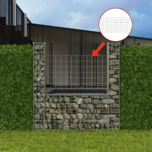 Coș gabion în formă de U, 160 x 20 x 150 cm, oțel galvanizat