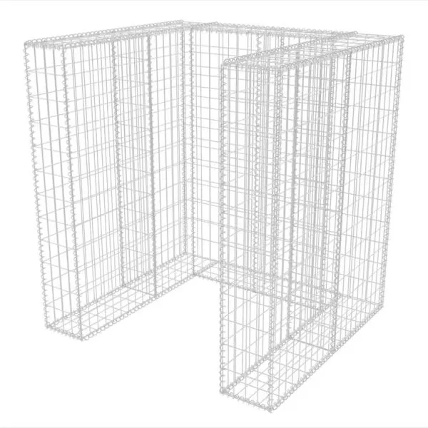 Gabion unic îngrădire pubelă, oțel, 110 x 100 x 120 cm