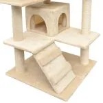 Ansamblu pentru pisici cu funie de sisal, 125 cm, bej