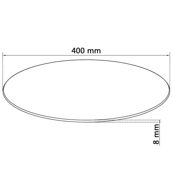 Blat de masă din sticlă securizată rotund 400 mm