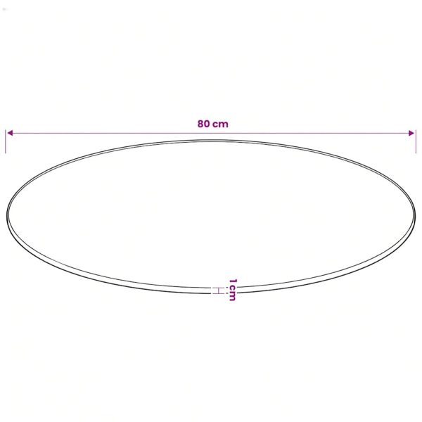 Blat masă din sticlă securizată rotund 800 mm